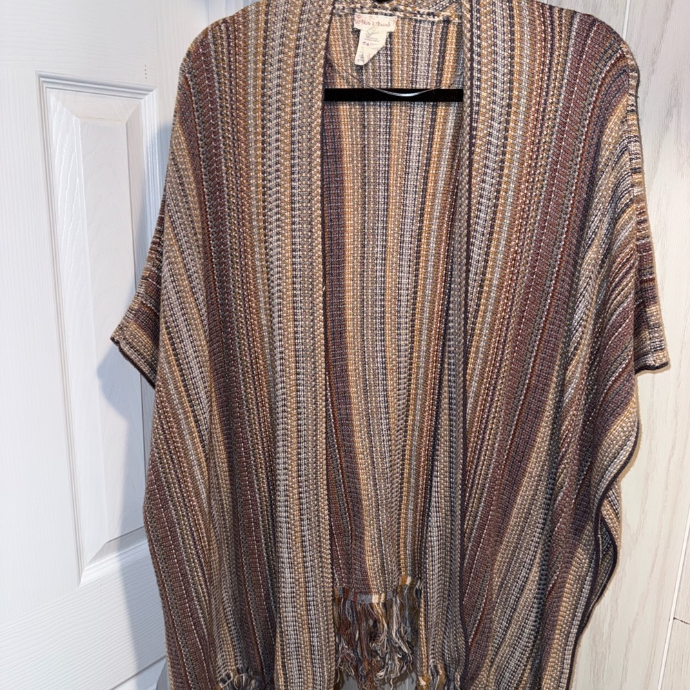 Striped Multicolor Knit Cardigan